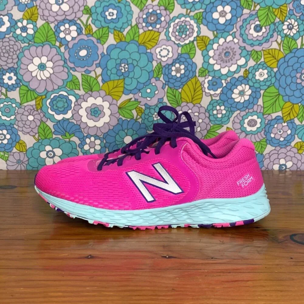 New Balance Kids Hot Pink and Purple Sneakers
